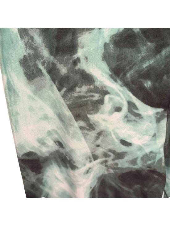 New LuLaRoe Green And Black Marble Or Tie Dye Print Leggings Size OS (2-10) - Picture 3 of 6